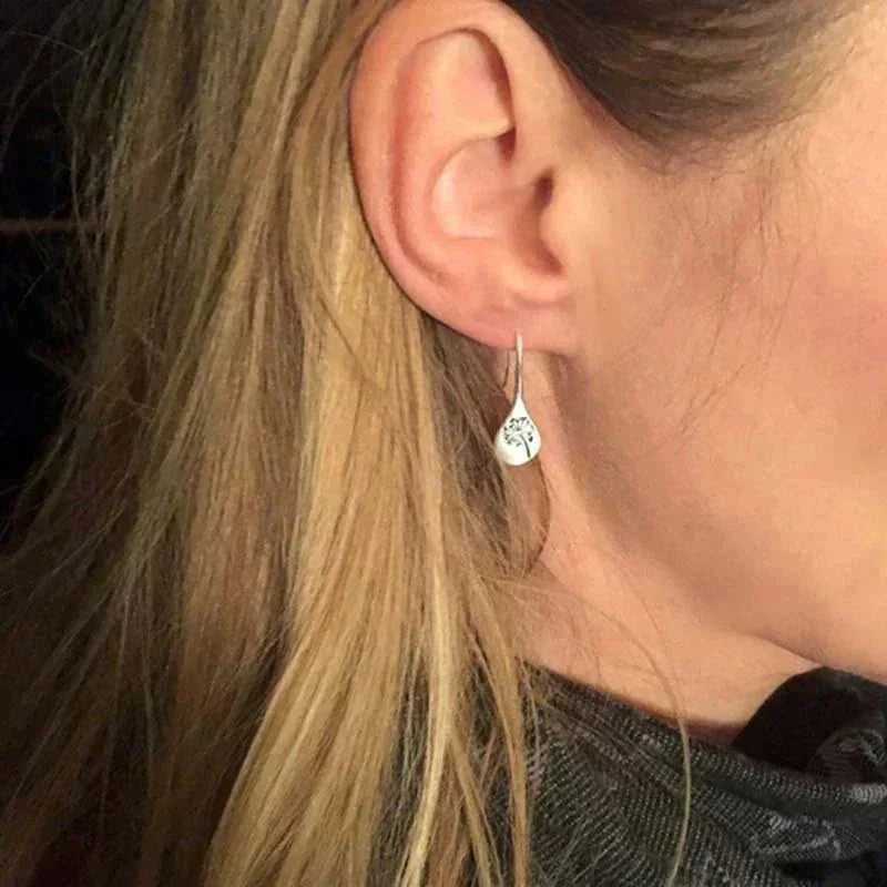 GR | Silver Dandelion Earrings