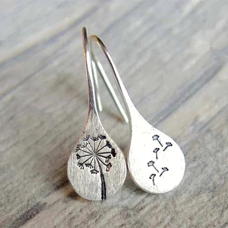 GR | Silver Dandelion Earrings