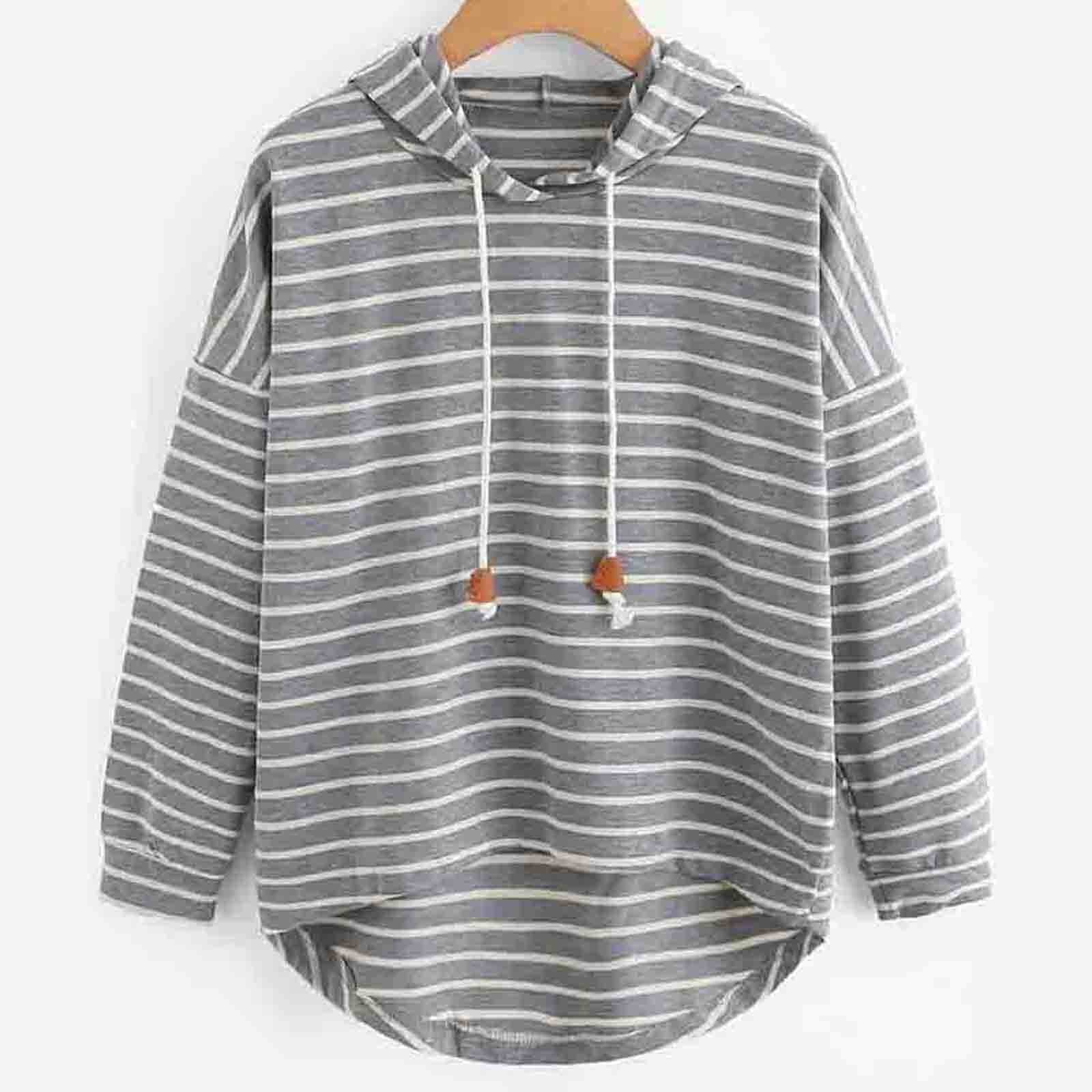 GR | Gestreifter Freizeit Hoodie