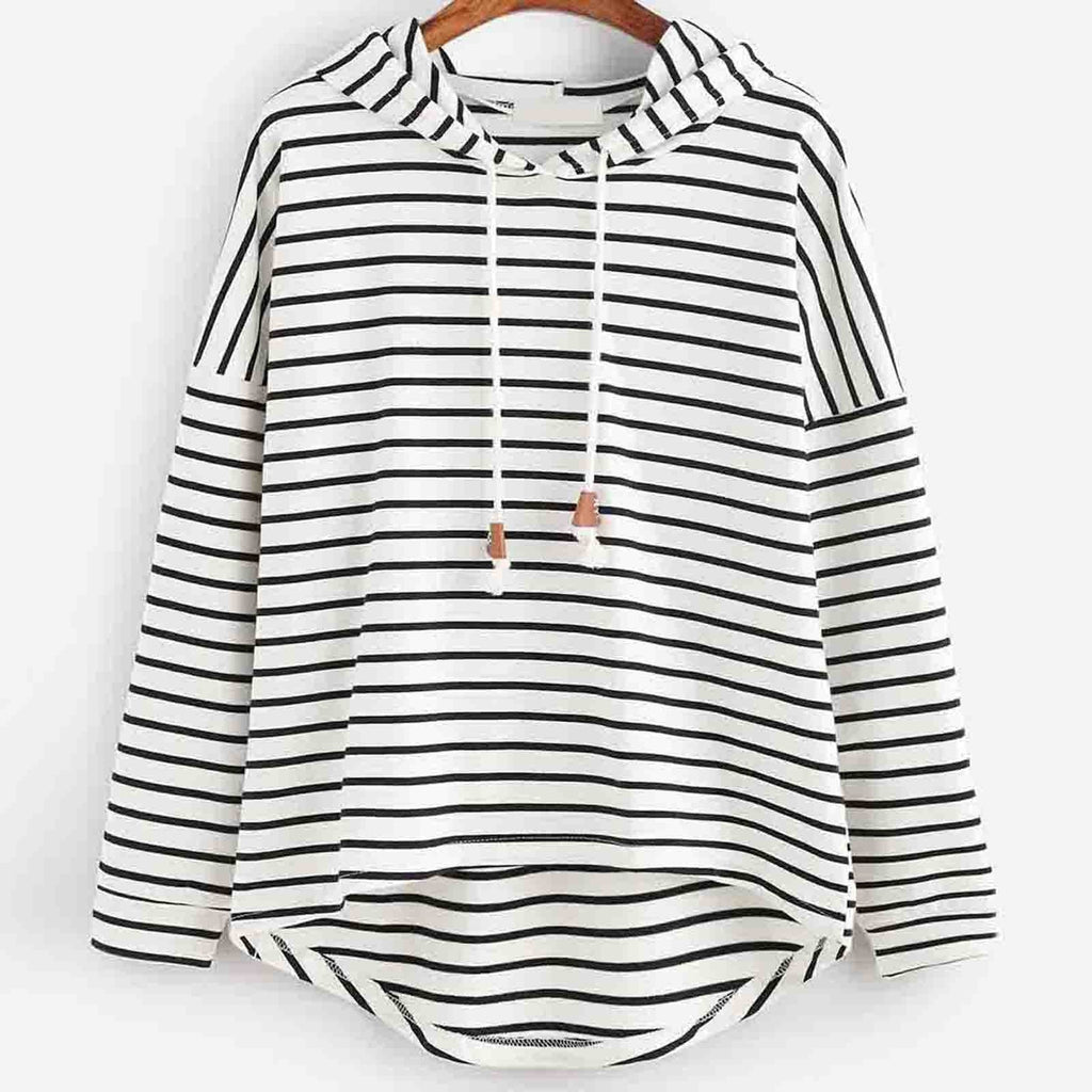 GR | Gestreifter Freizeit Hoodie