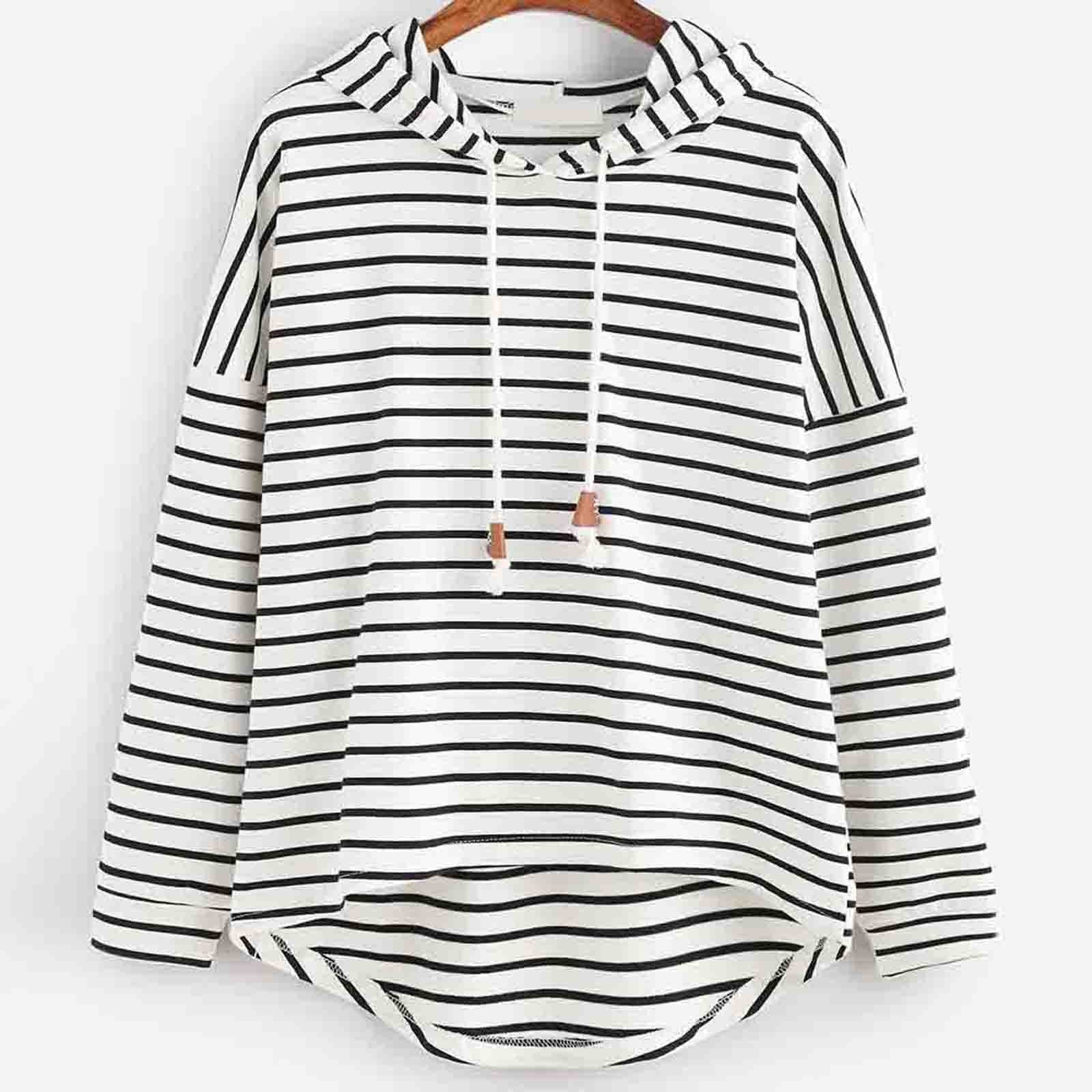 GR | Gestreifter Freizeit Hoodie