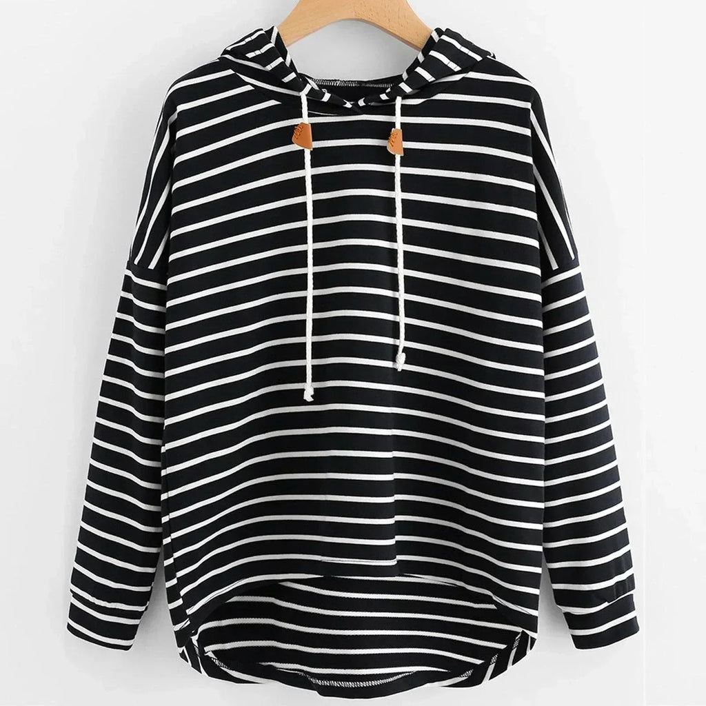 GR | Gestreifter Freizeit Hoodie