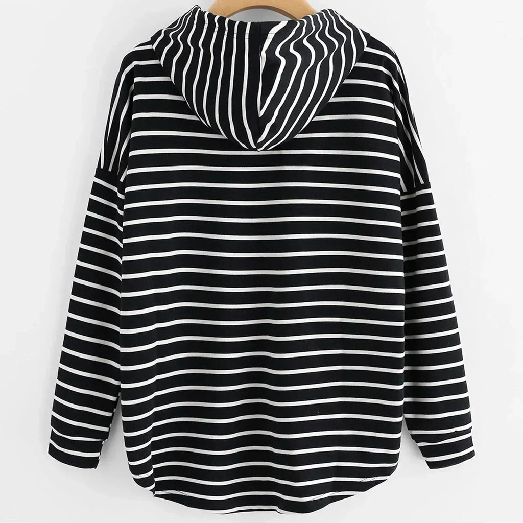 GR | Gestreifter Freizeit Hoodie
