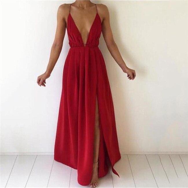 GR | Maxi dress with deep U-neck