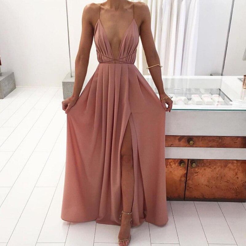 GR | Maxi dress with deep U-neck