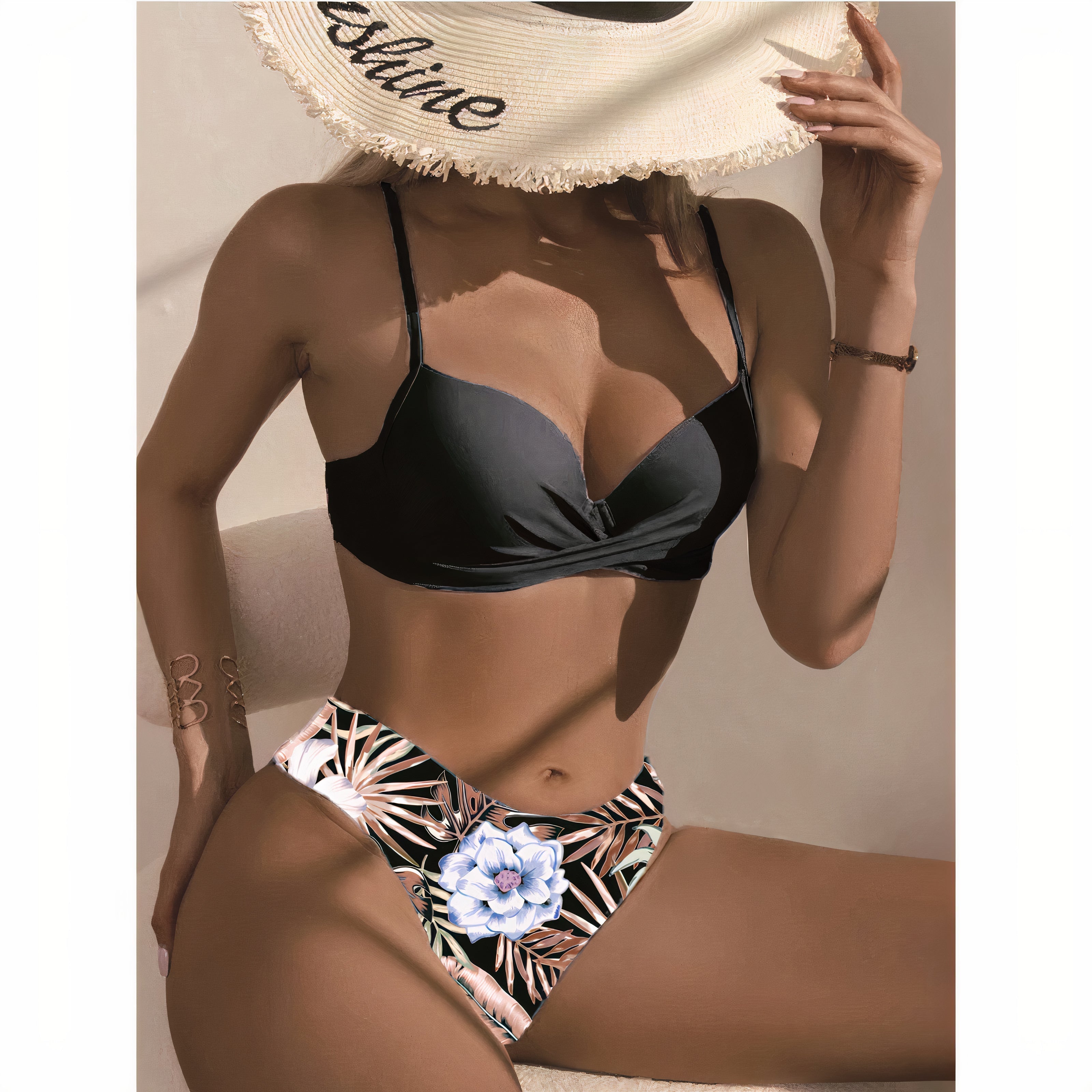 GR -in-1 Bikini Set with Floral Pattern (Bestseller)
