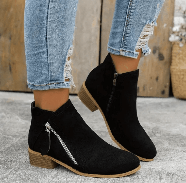 GR | Classic ankle boots with block heel, women's shoes