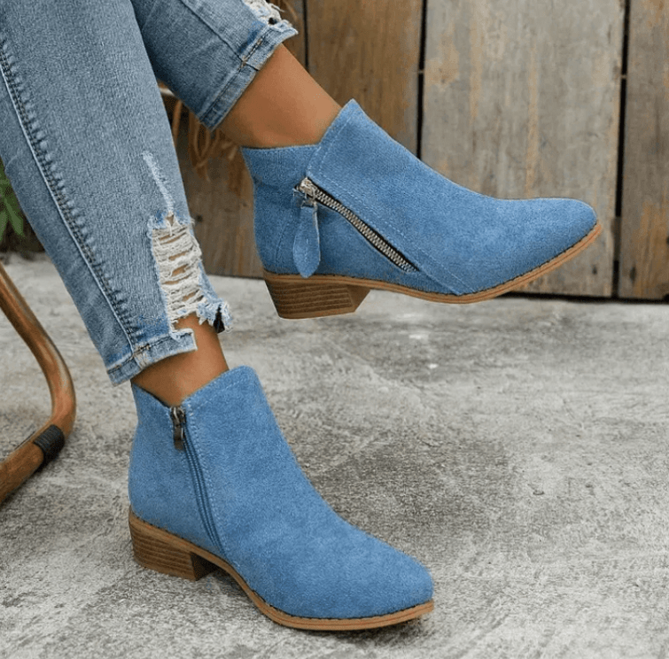 GR | Classic ankle boots with block heel, women's shoes