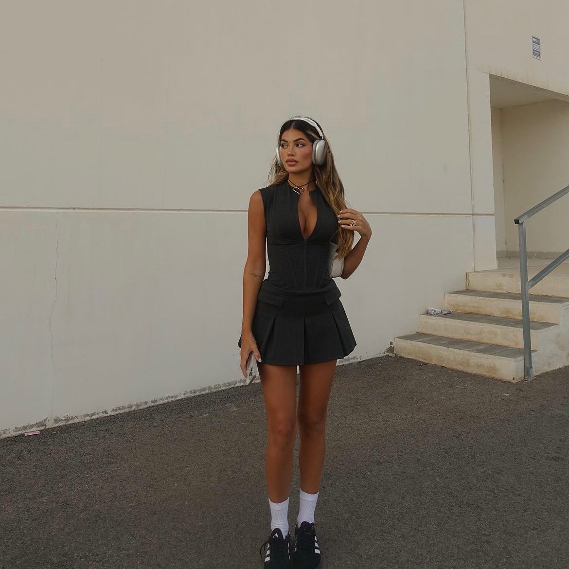 GR | Minikleid Mit Korsett Und Faltenrock Für Frauen