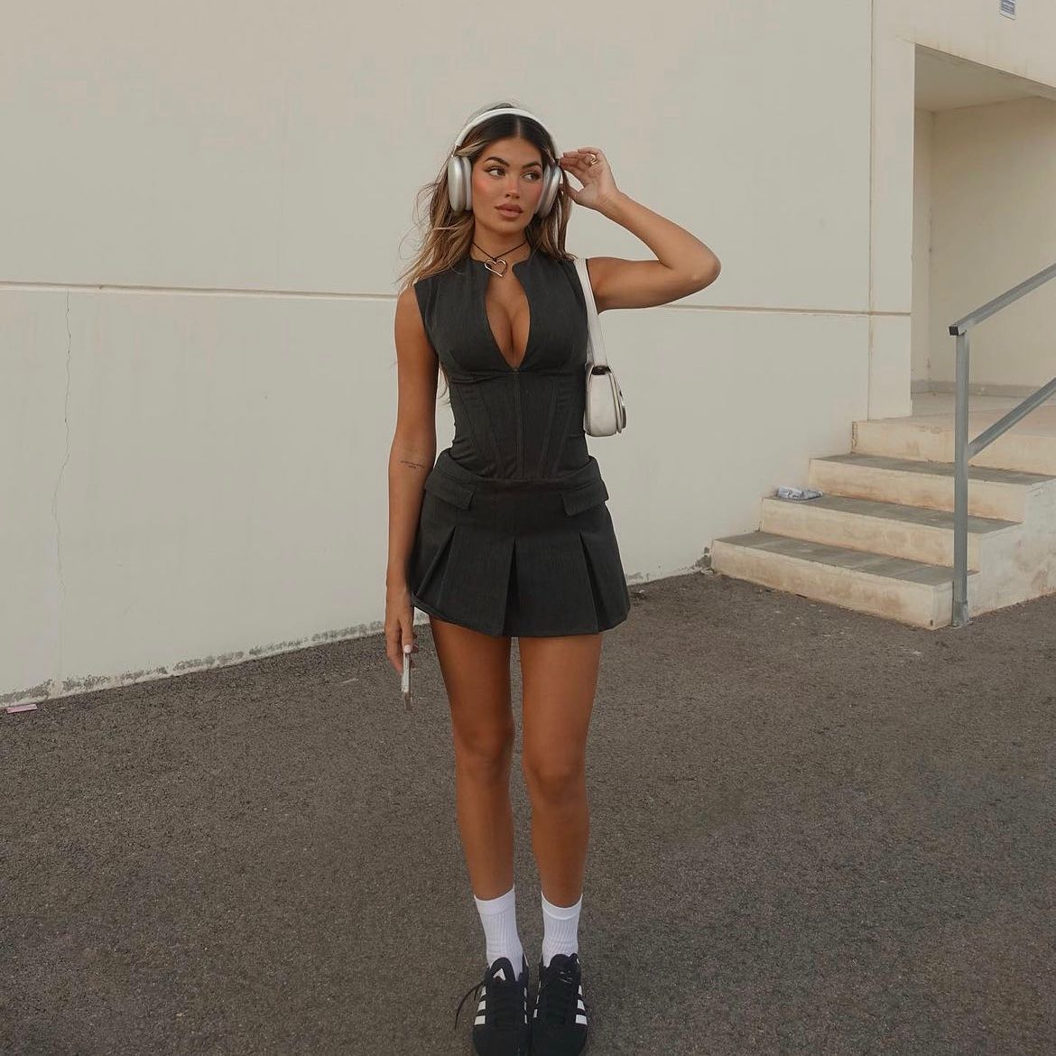 GR | Minikleid Mit Korsett Und Faltenrock Für Frauen