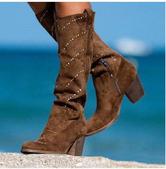 GR | Comfortable suede boots for women 