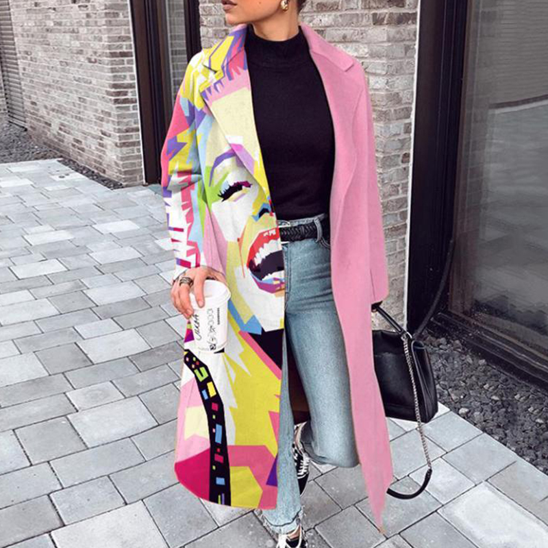 GR | Women's Long Plus Size Trench Coat Jacket