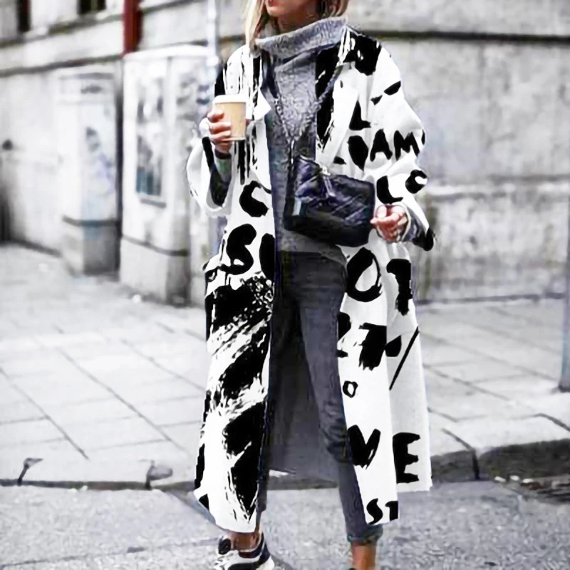 GR | Women's Long Plus Size Trench Coat Jacket