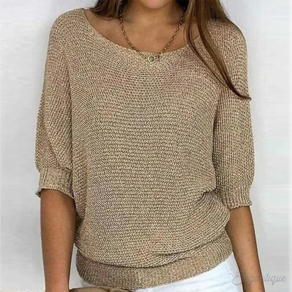 GR | Strick Lässig Damenpullover Bequemer Und Stylischer Pullover