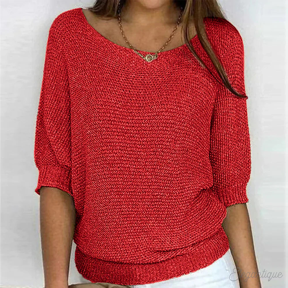 GR | Strick Lässig Damenpullover Bequemer Und Stylischer Pullover