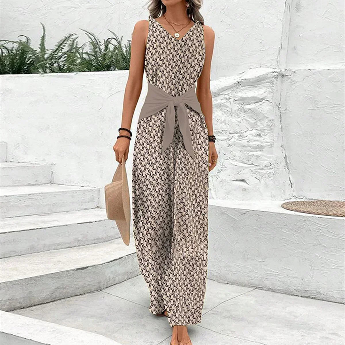 GR | Stylish cotton jumpsuit with elegance