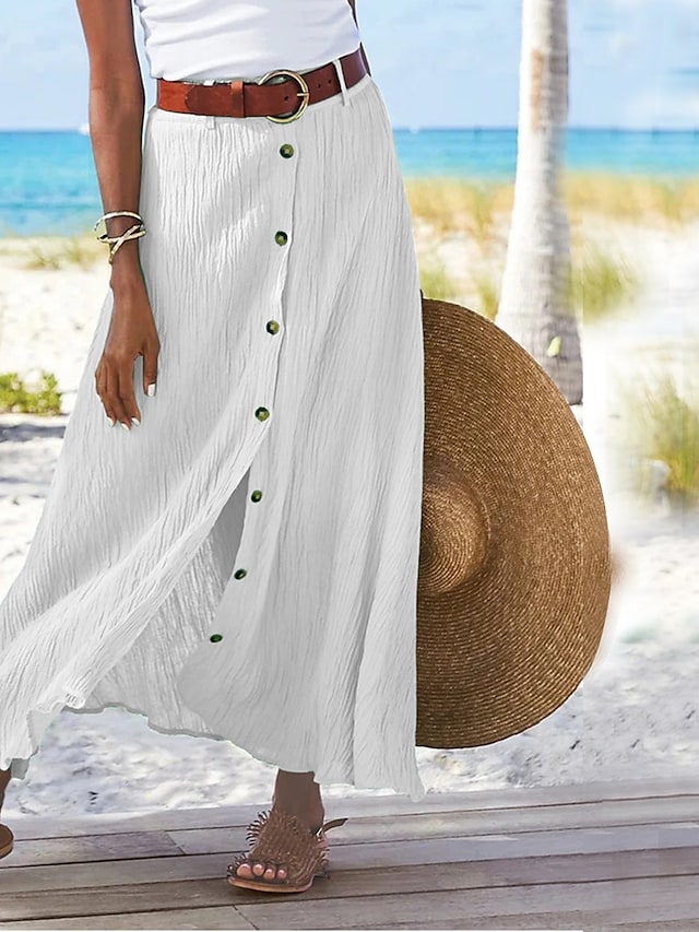 GR | Long linen skirt for women Zelda