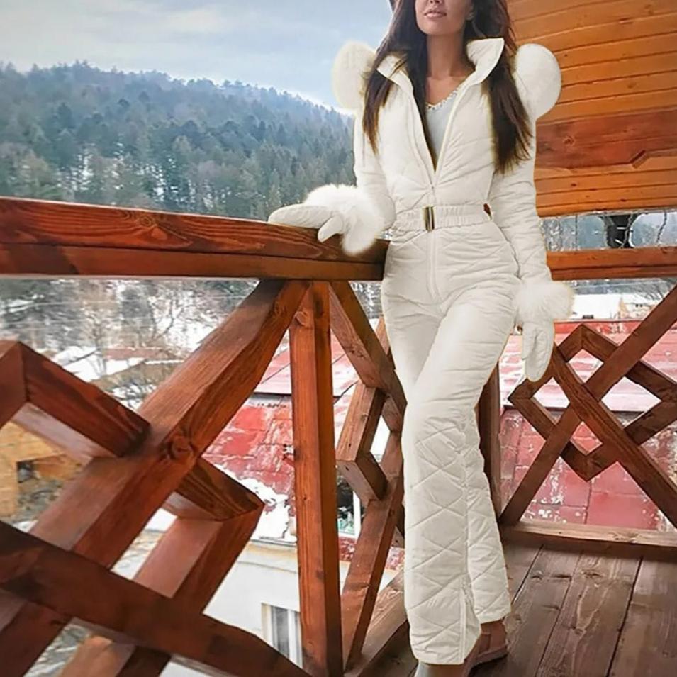 GR | Stylish Winter Casual Snowboard Ski Suit with Zipper for Women 
