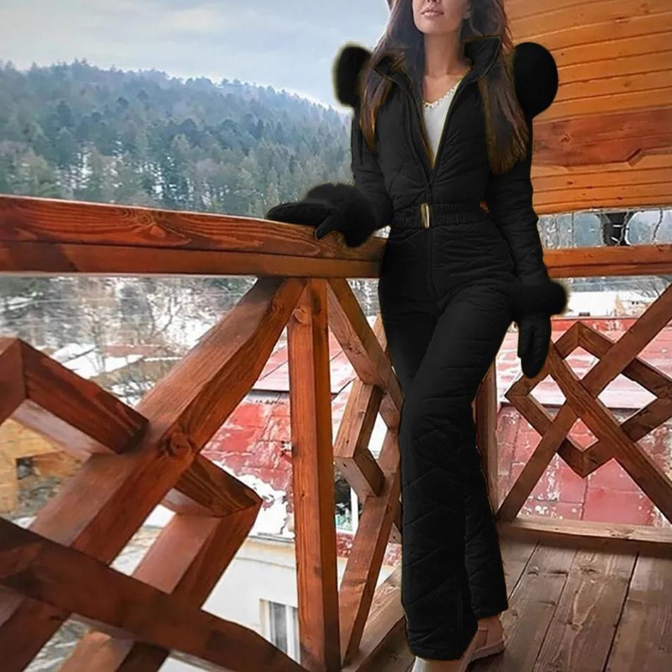 GR | Stylish Winter Casual Snowboard Ski Suit with Zipper for Women 