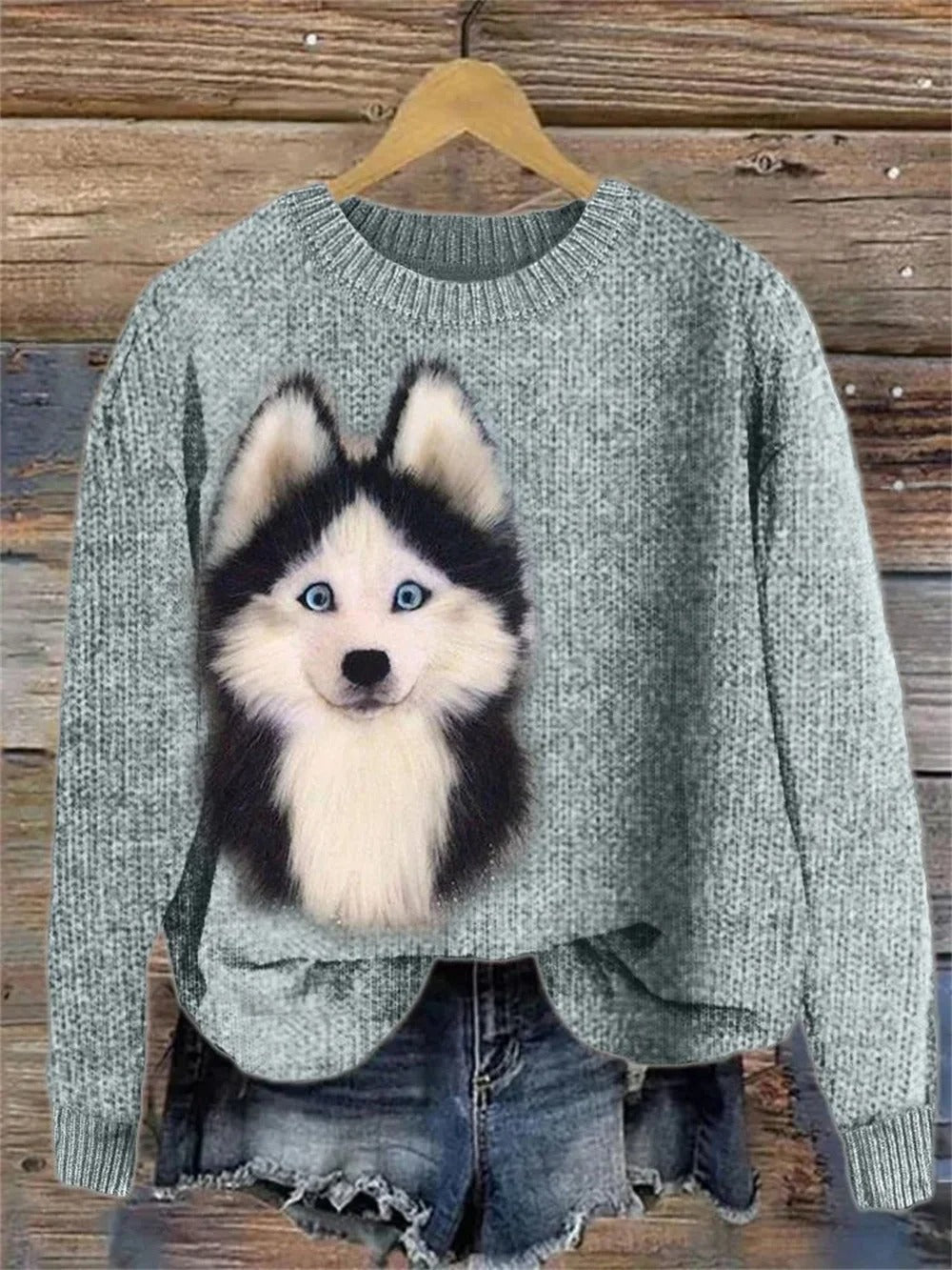 GR | Bedruckter Pullover für Frauen