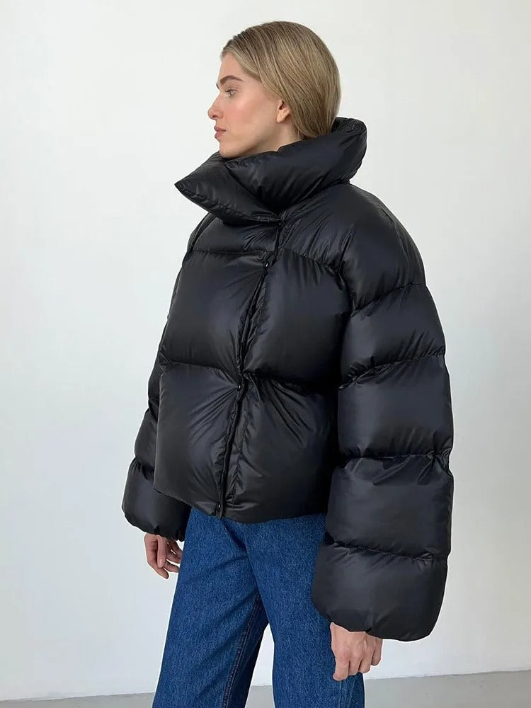 Women's Fashion Hooded Cotton Padded Short Jacket