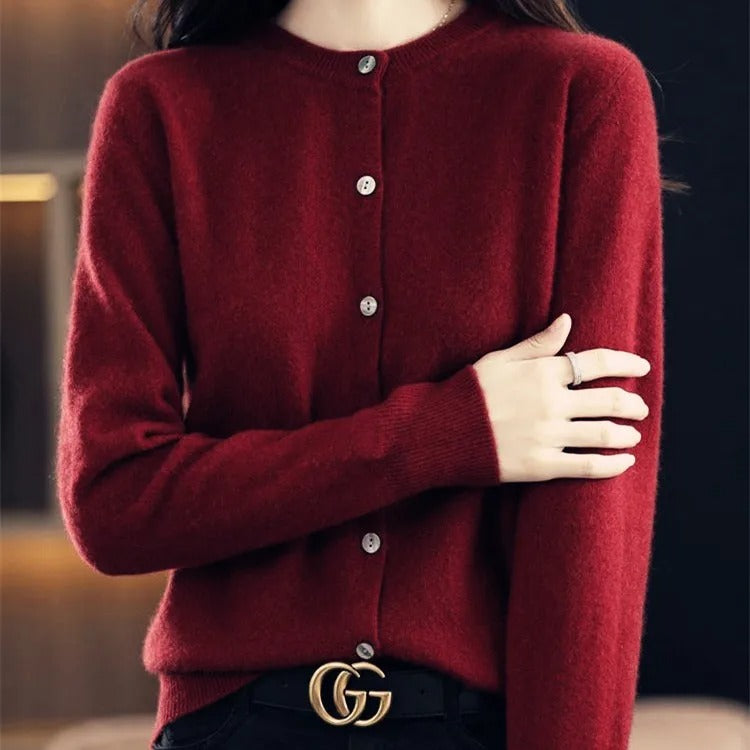 GR O-Ausschnitt gestrickt Pullover