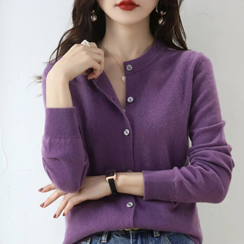 GR O-Ausschnitt gestrickt Pullover
