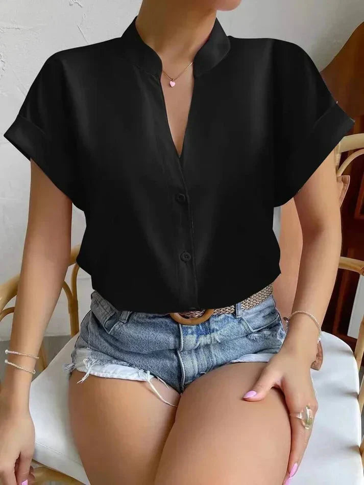 GR | Elegant V-neck Top for Women