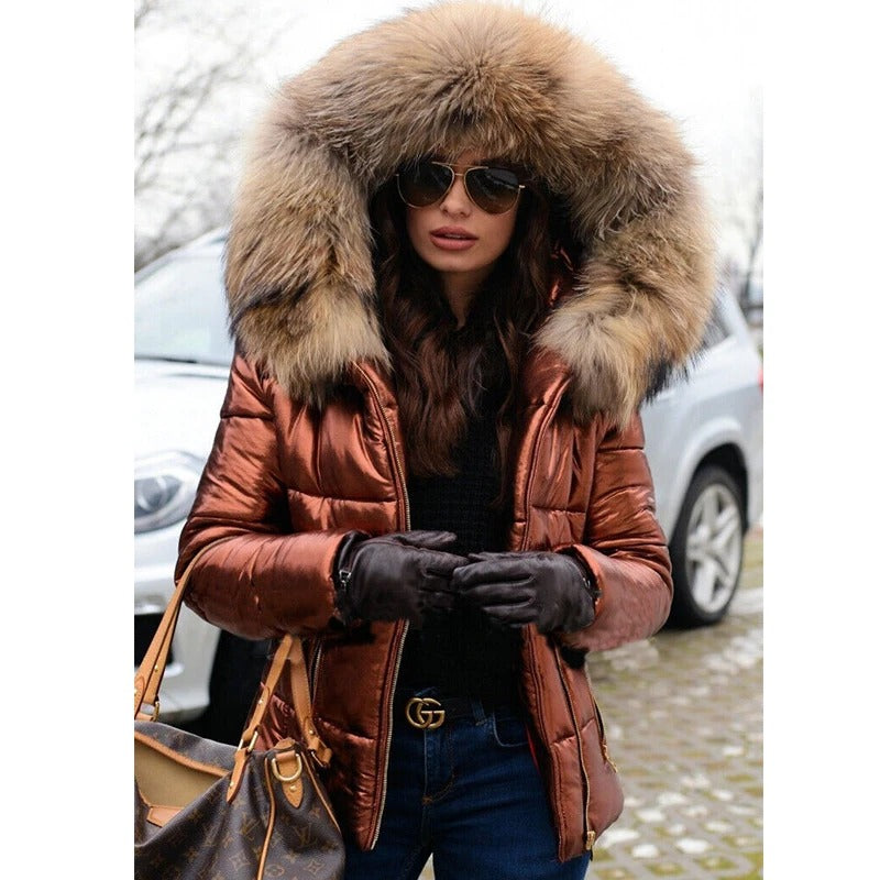 GR - Paris - Stylish jacket with faux fur lining, hood and collar