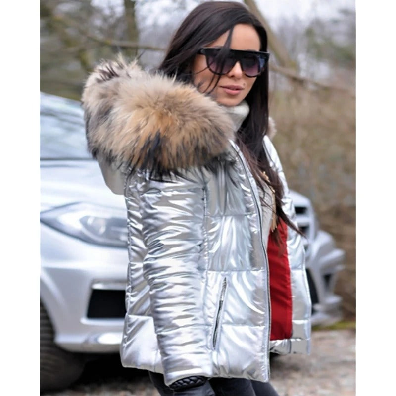 GR - Paris - Stylish jacket with faux fur lining, hood and collar