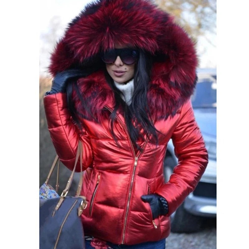 GR - Paris - Stylish jacket with faux fur lining, hood and collar