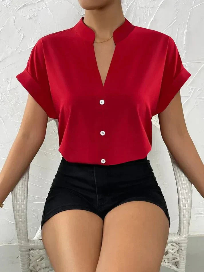 GR | Elegant V-neck Top for Women
