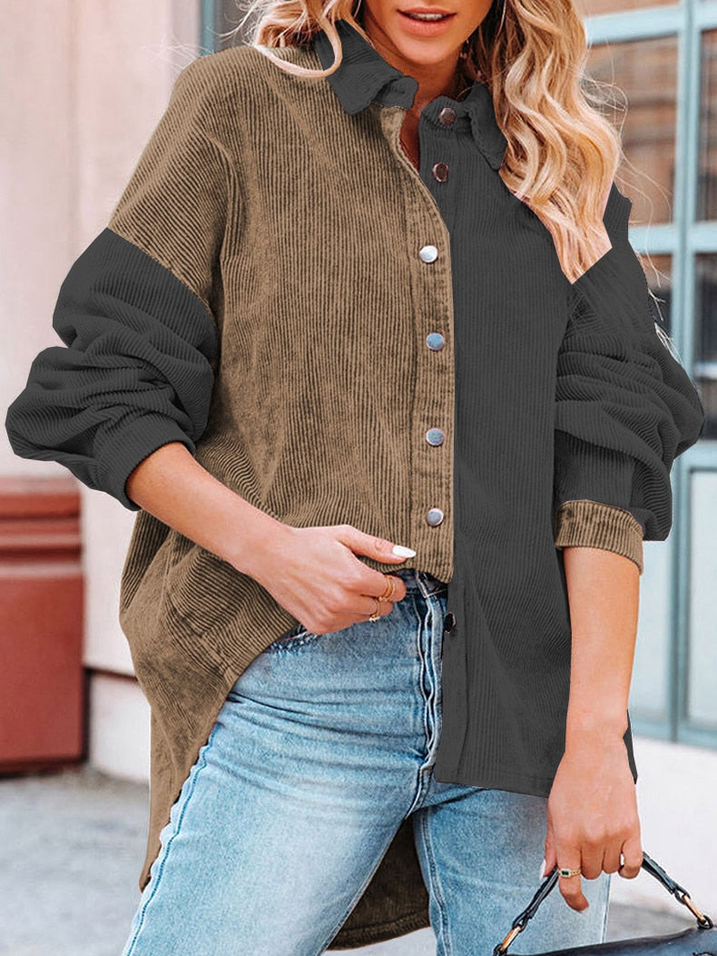 GR Corduroy Blouse | Modern ribbed women's jacket for autumn