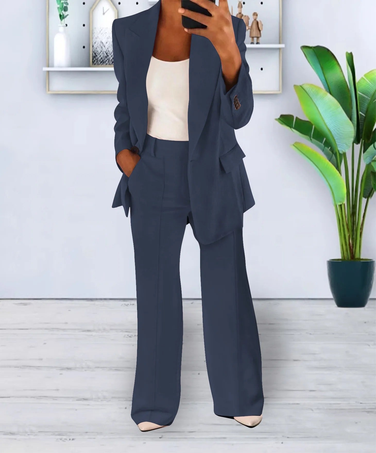 GR - Blazer Und Hose - Klassiker - Vielseitiges Design, Hochleistungsstoff - Ideal Für Geschäft Für Damen