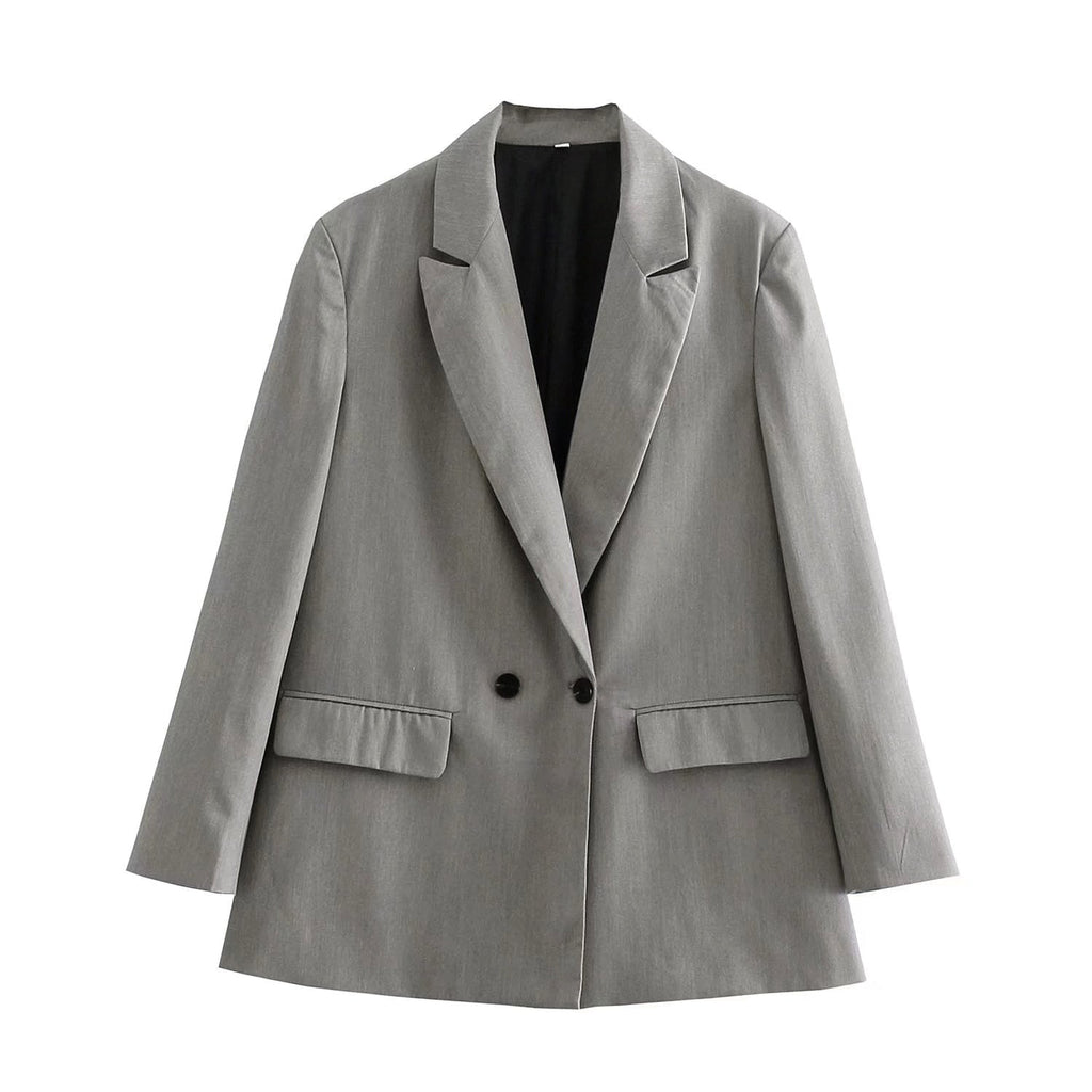 GR | Comfortable, trendy long blazer for autumn