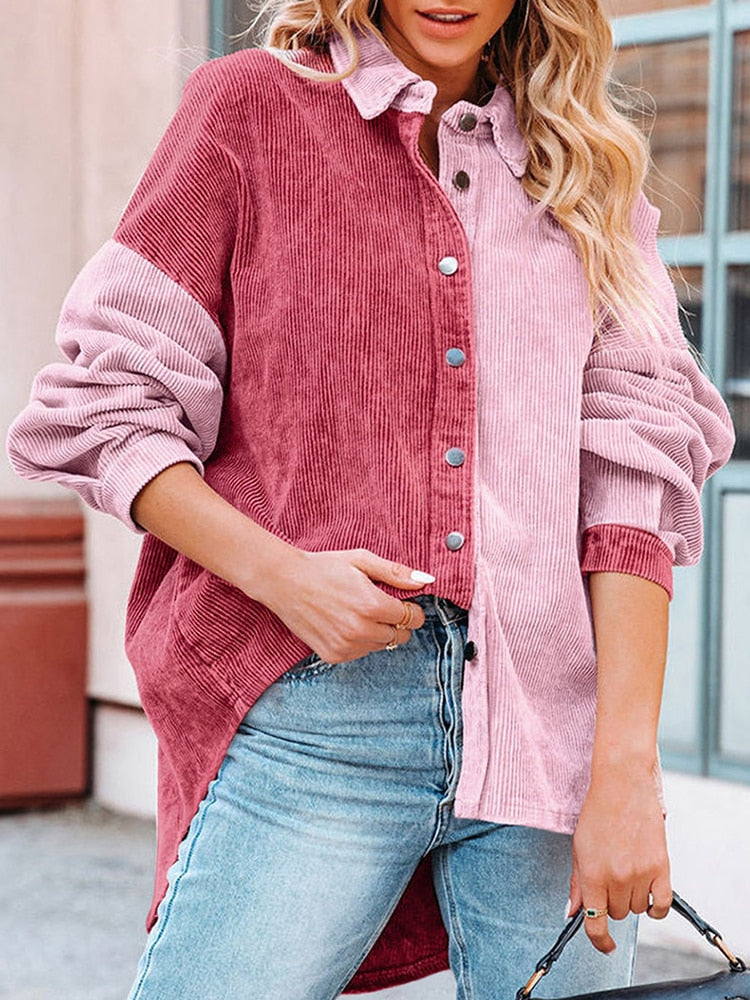 GR Corduroy Blouse | Modern ribbed women's jacket for autumn