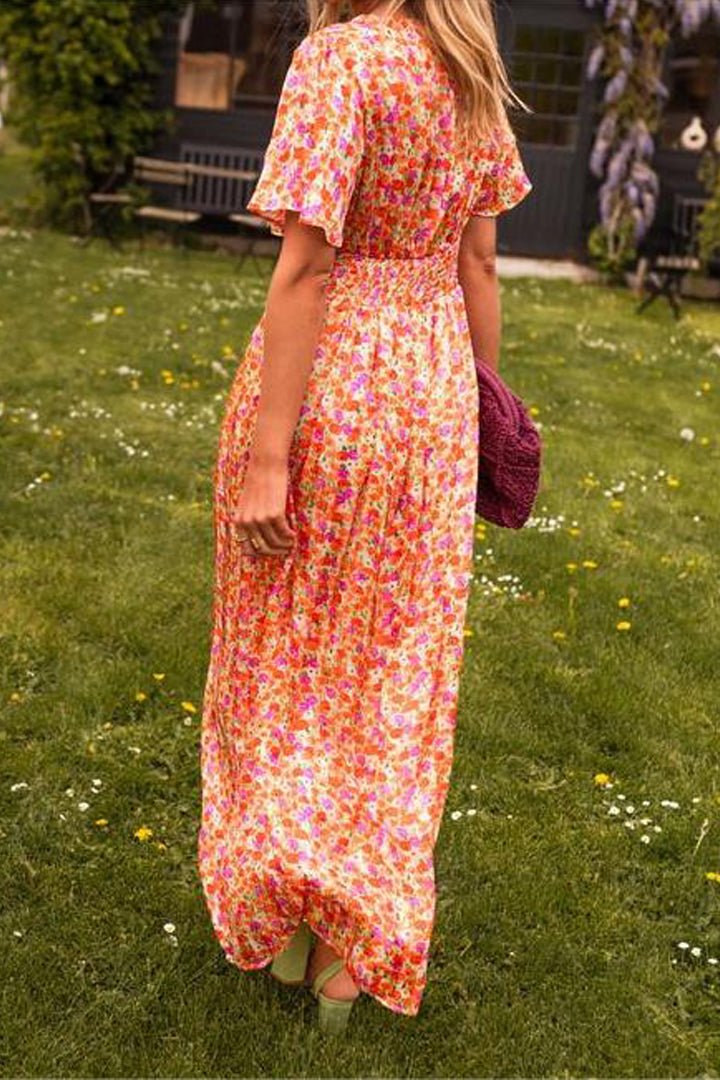 GR | Elegantes Langes Blumenkleid