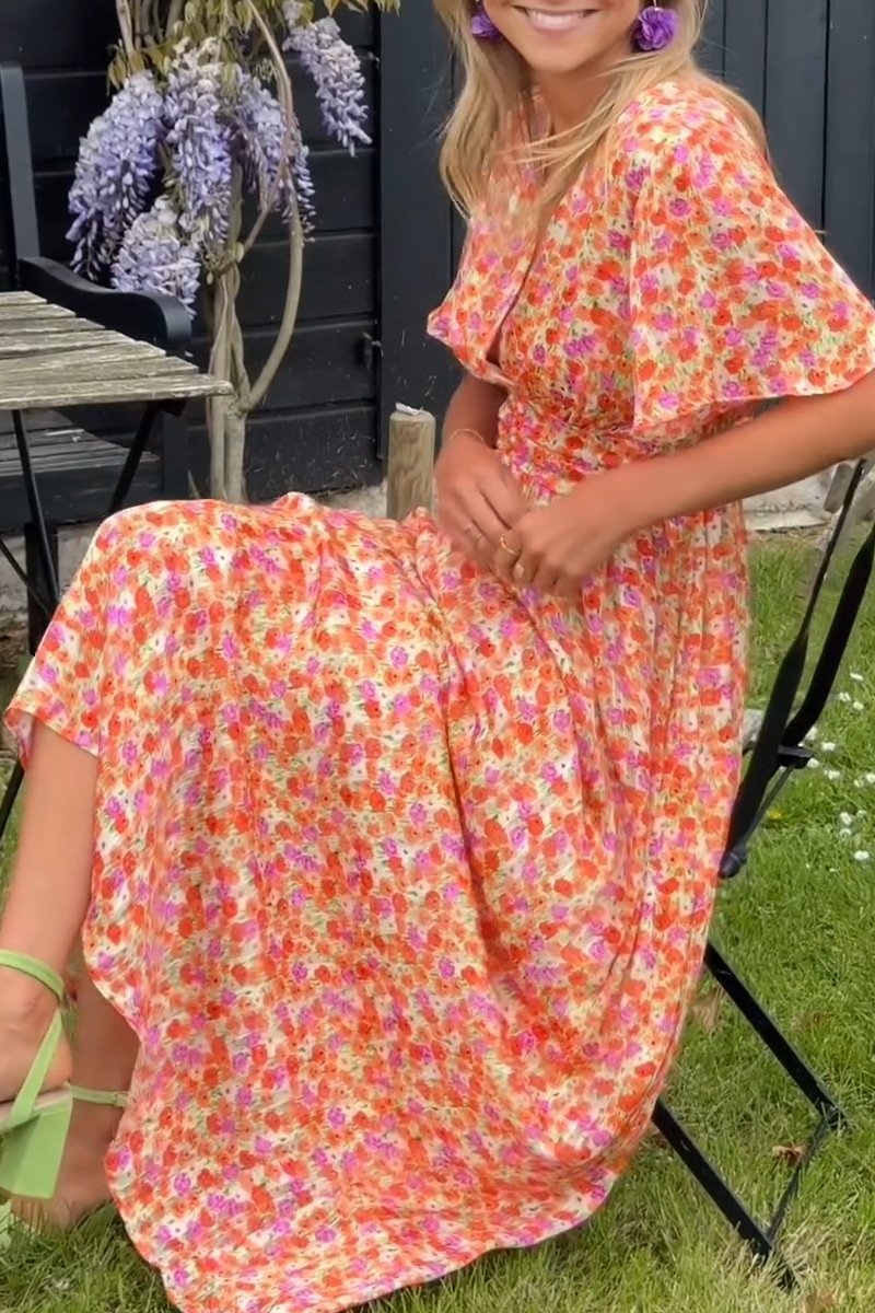 GR | Elegantes Langes Blumenkleid