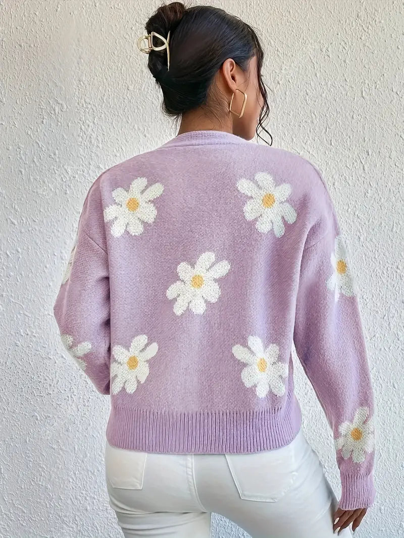 GR | mit Blumenmuster und langen Ärmeln Für Frauen