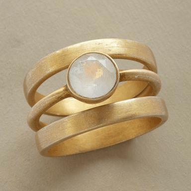 GR | Gold & Intarsia Moonstone Ring