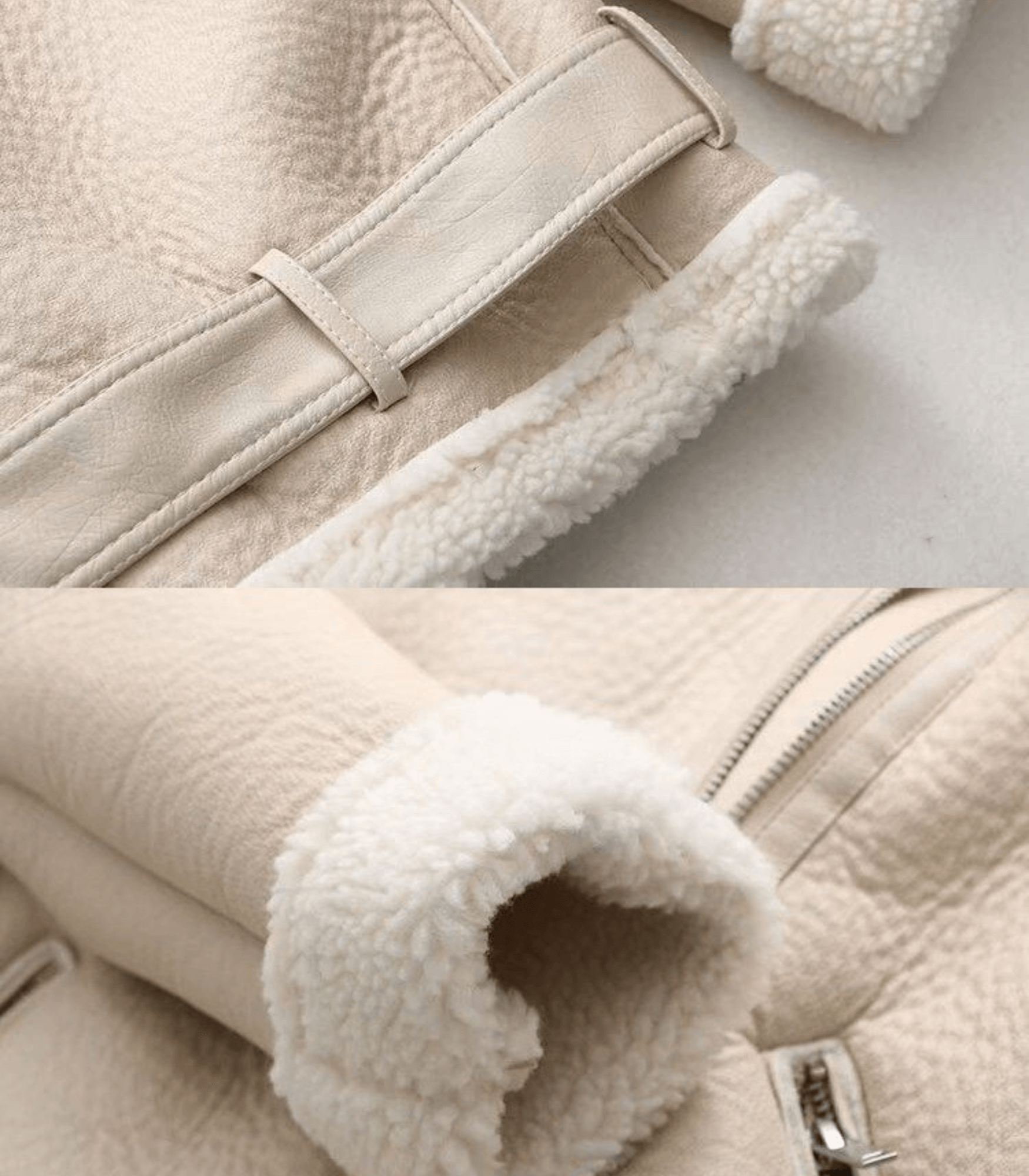 GR Winter Chic - Elegant leather winter coat for women