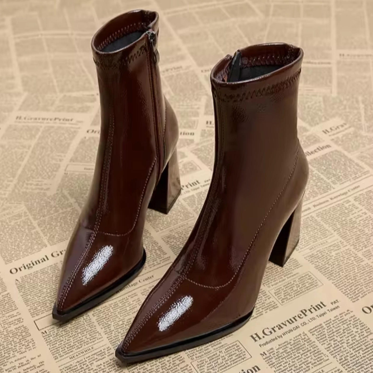 GR | Ankle boots with pointed heel