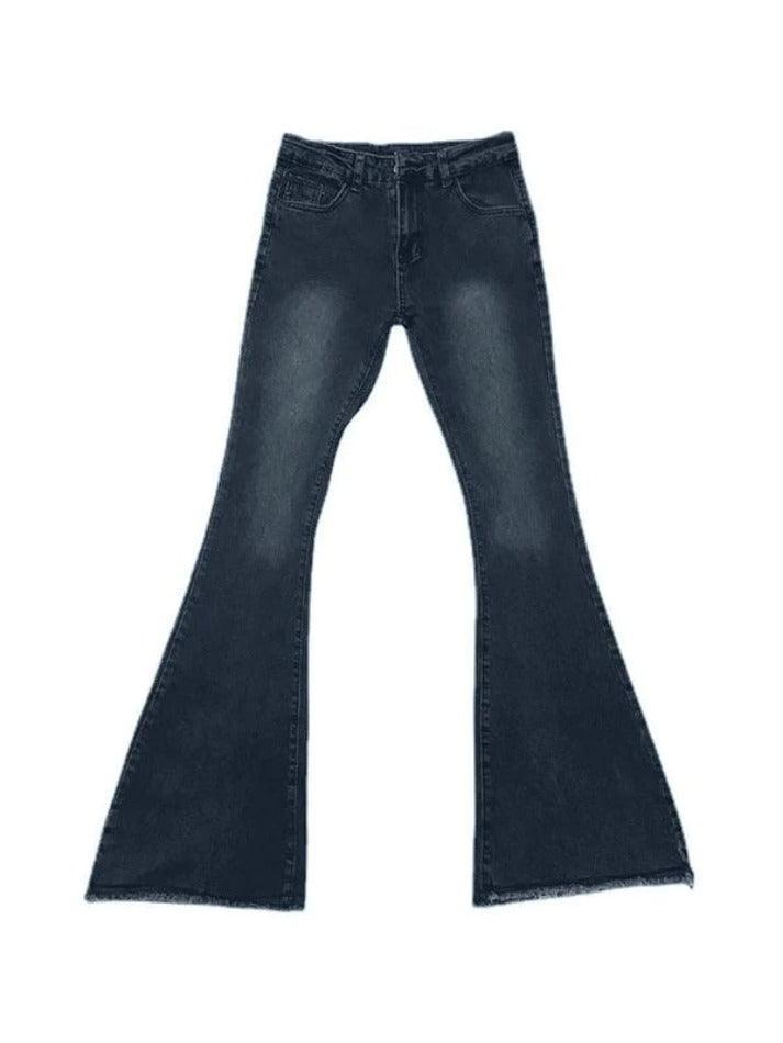GR | Washed Stretch Low Waist Flare Jeans