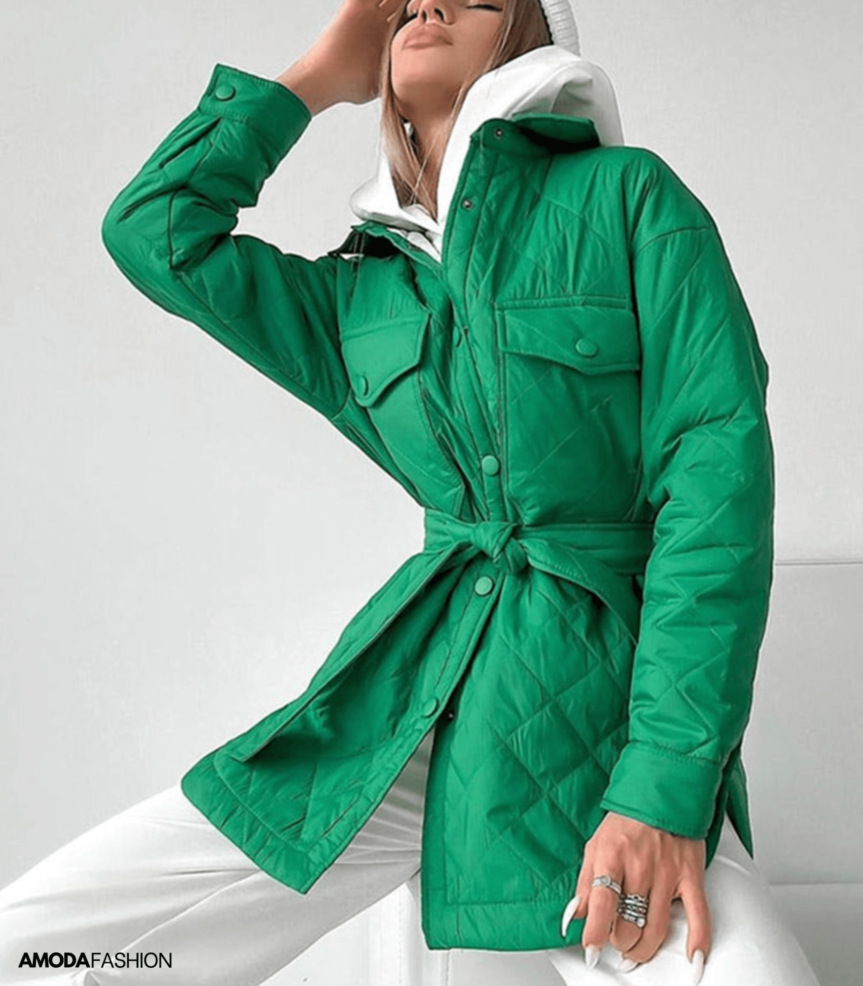Padded, loose-fitting jacket in plus sizes
