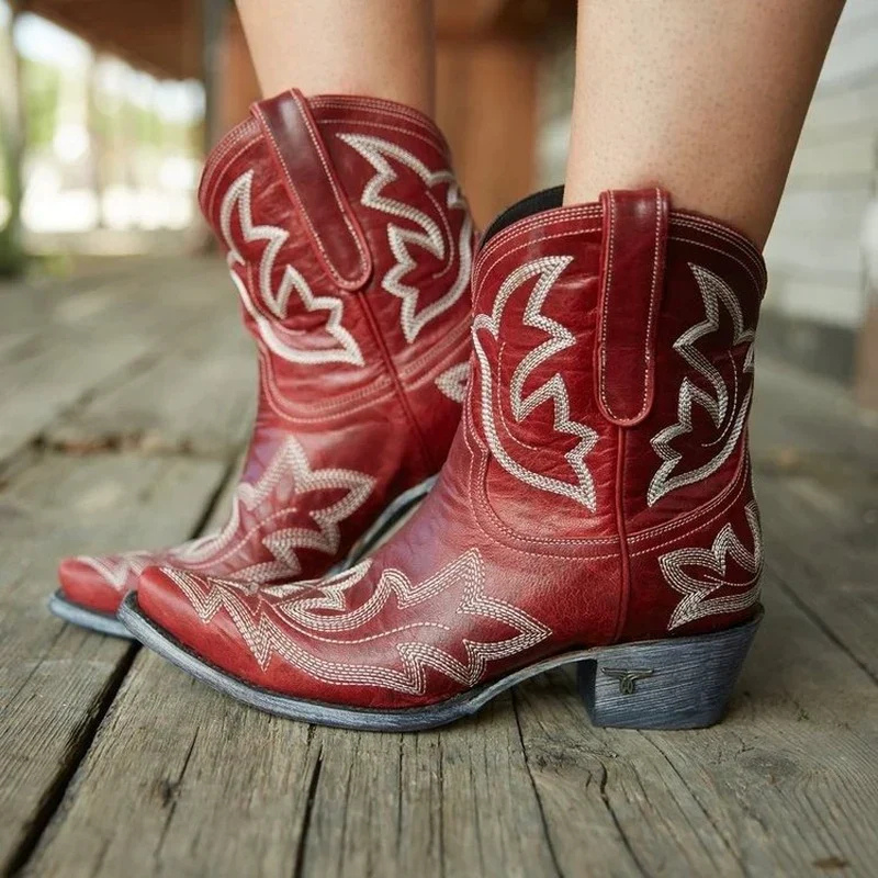 GR | Women's Western Cowboy Boots Brown
