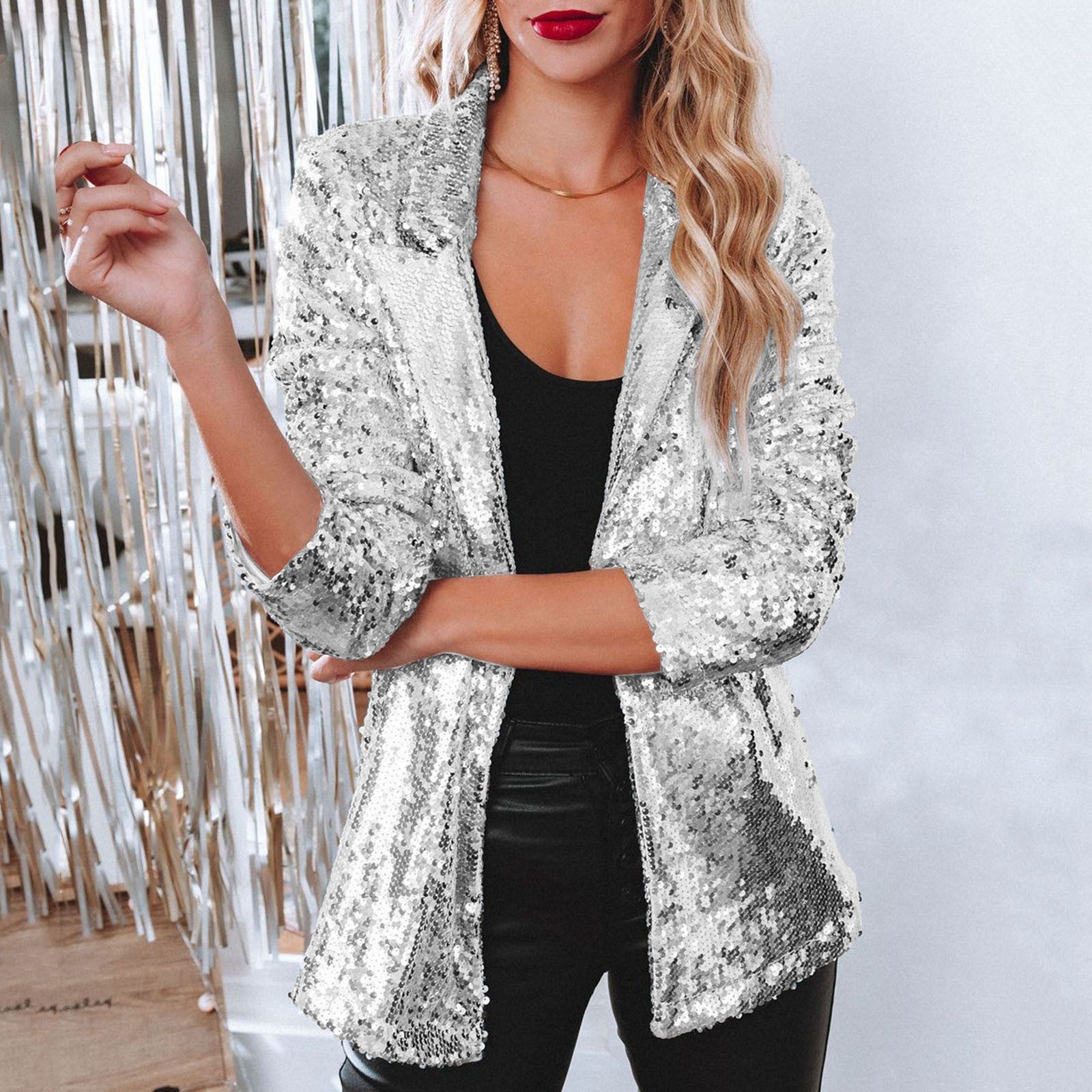 GR | Stylish Winter Chic Glitter Blazers for Women