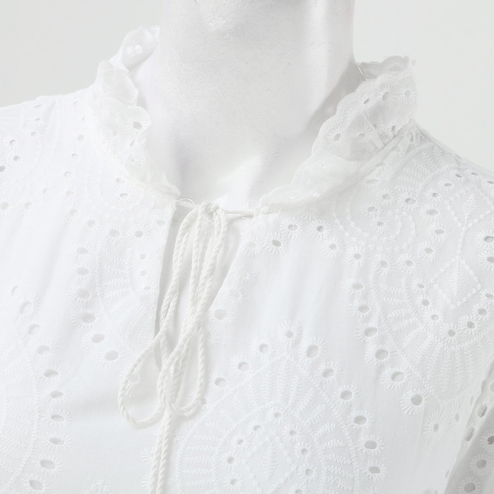 GR | White Plus-Size Ruffled Dress