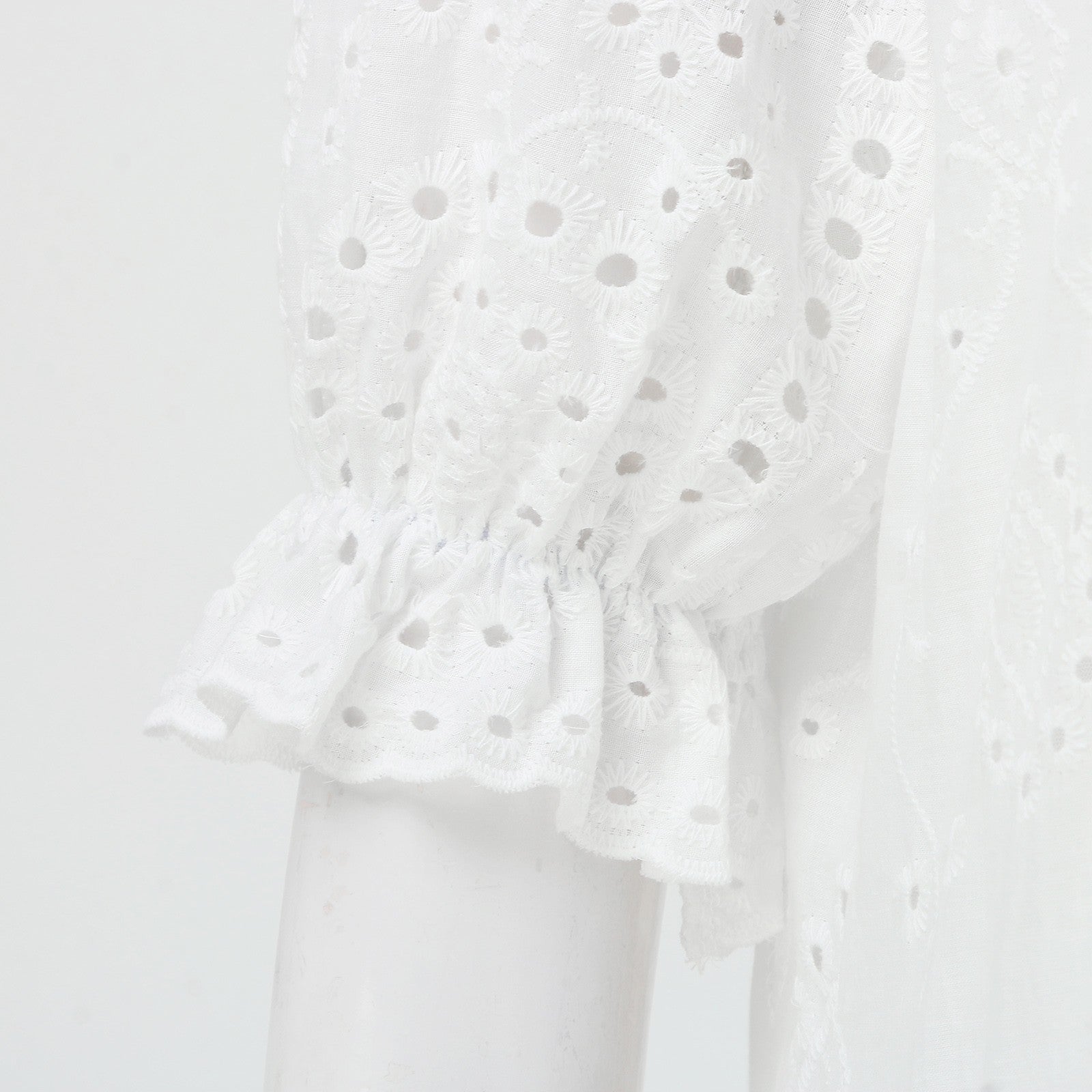 GR | White Plus-Size Ruffled Dress
