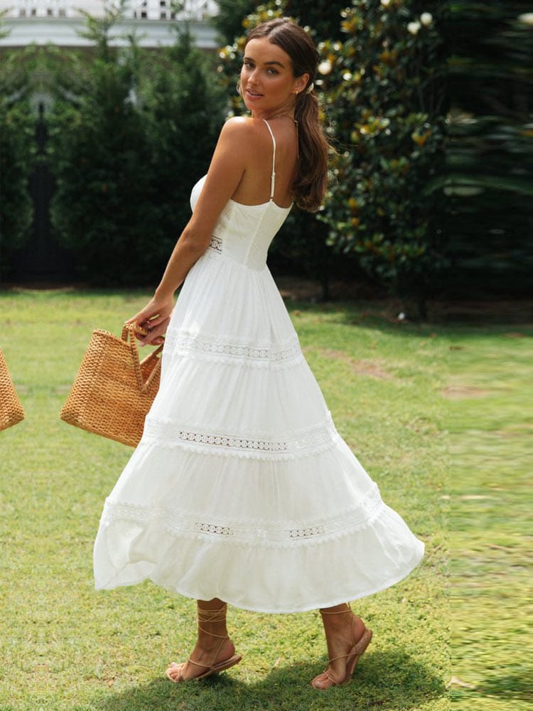 GR | White Maxi Beach Dress