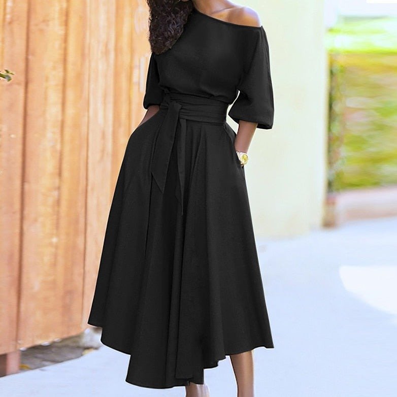 GR A-Linien-Kleid zum Binden